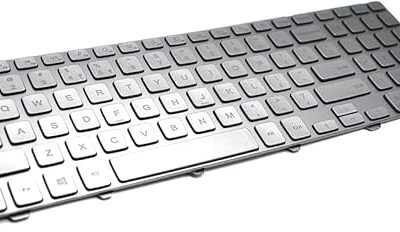 Dell Inspiron 15-7000 7537 Laptop Keyboard US Layout Backlit with Frame (Silver)