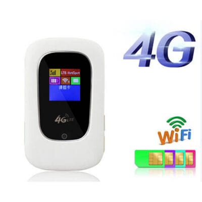 4G LTE Mobile Wi-Fi Router with SIM Card Support and 2100mAh Battery